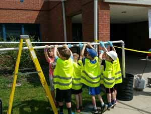 Kids holding the steele - plumbing in Libertyville, IL