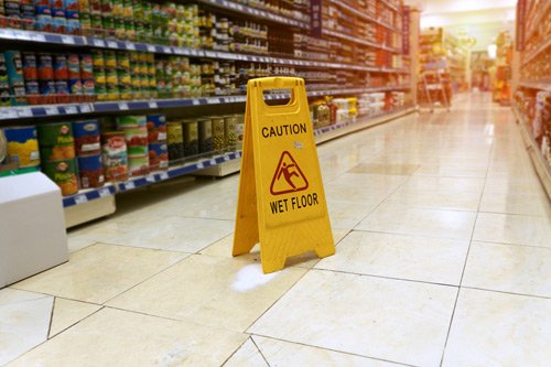 Yellow sign - caution.