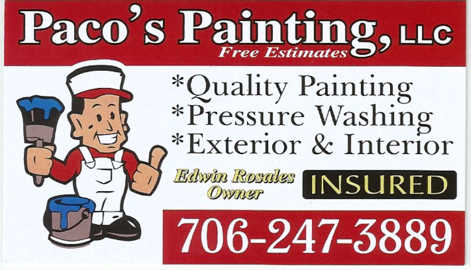 Exterior painting Athens, Paco's Painting LLC