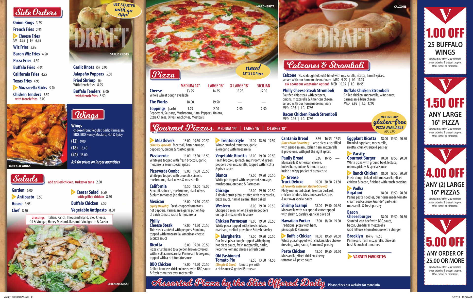 Restaurant MenuLawrenceville, NJVarsity Pizza & Subs