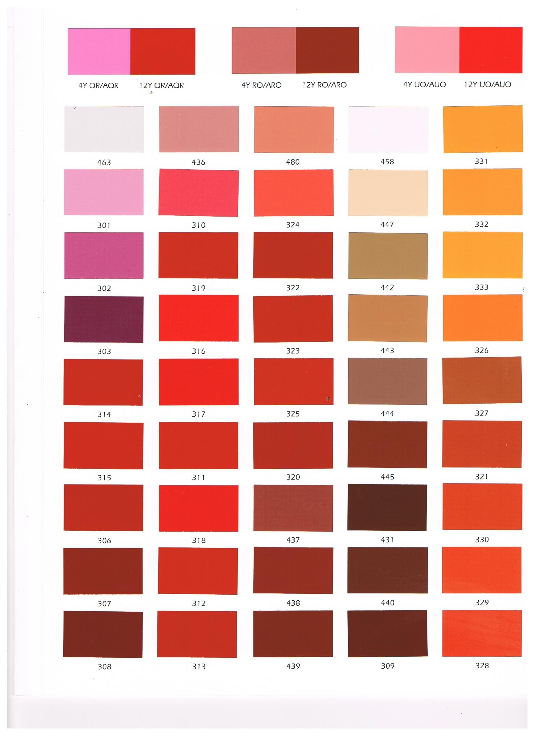 Color Charts Woods Cross UT Valley Paint MFG