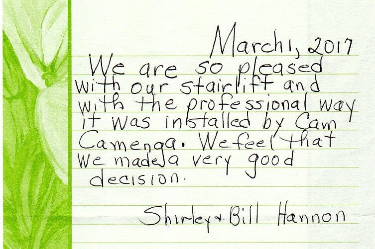 Stairlift Testimonials Chatham, MA Stairlifts Cape Cod