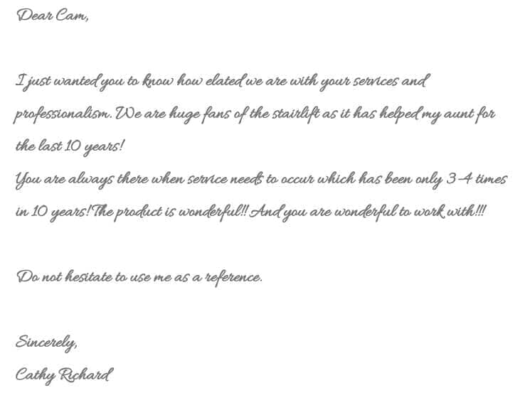 Stairlift Testimonials Chatham, MA Stairlifts Cape Cod