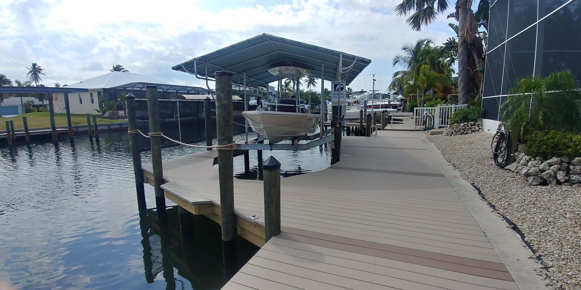 custom dock Cape Coral, FL Rusnell Marine Construction Inc
