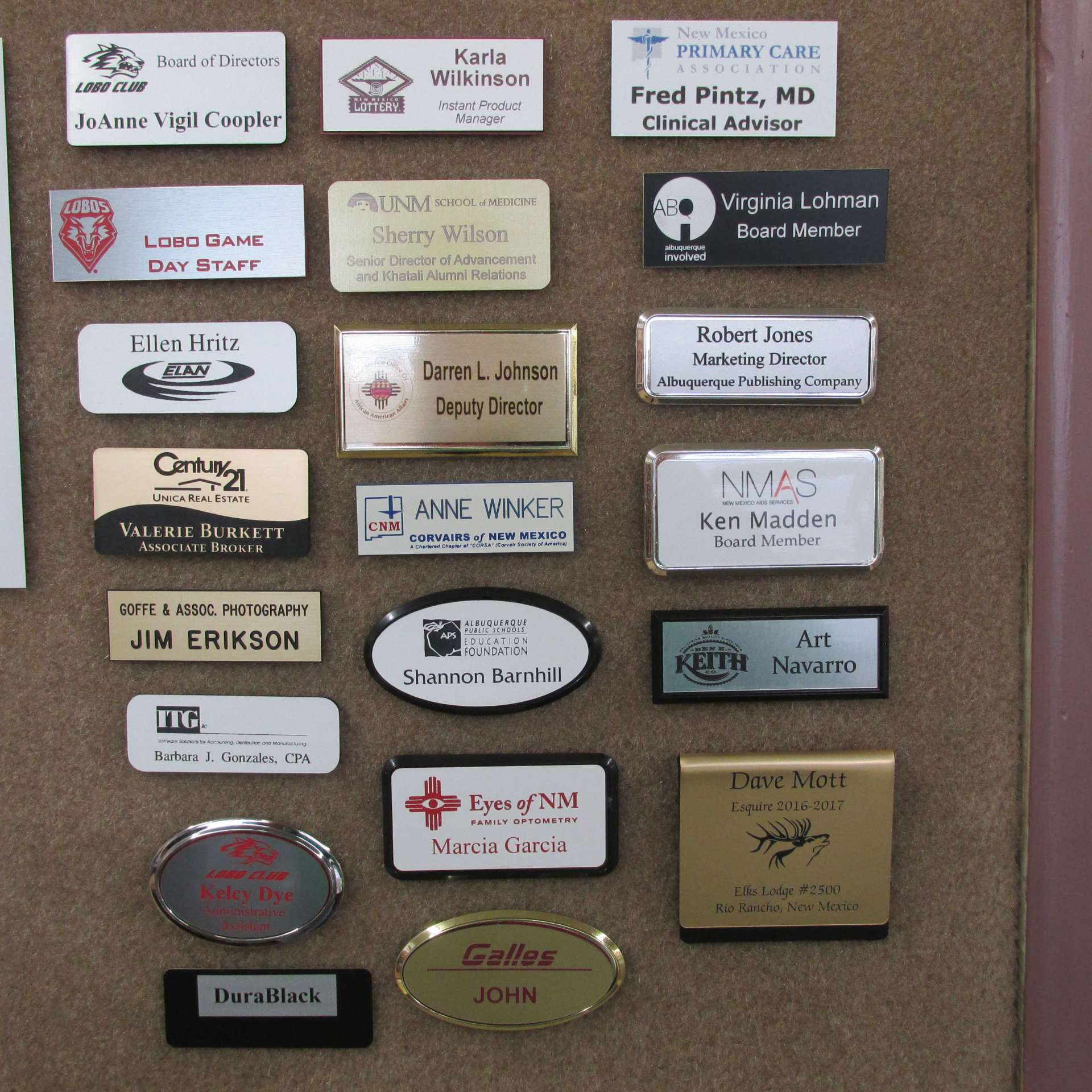 Pins and Plaques Albuquerque, NM All Sports Trophies Inc.