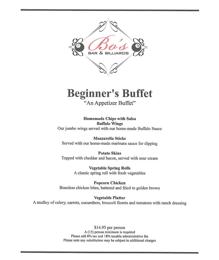 Pool Room Warwick, RI Bo's Bar and Billiards