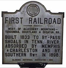 The first railroad sign - Local restaurant in Downtown Decatur, AL