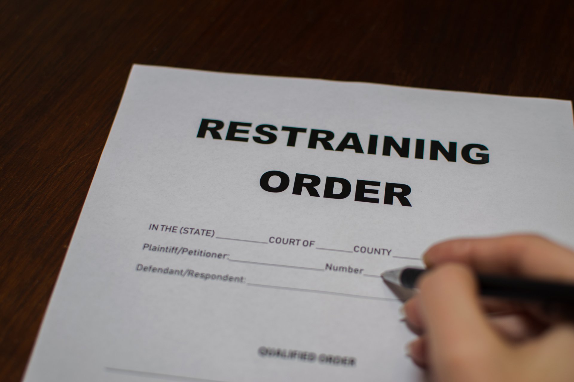 Restraining order essay