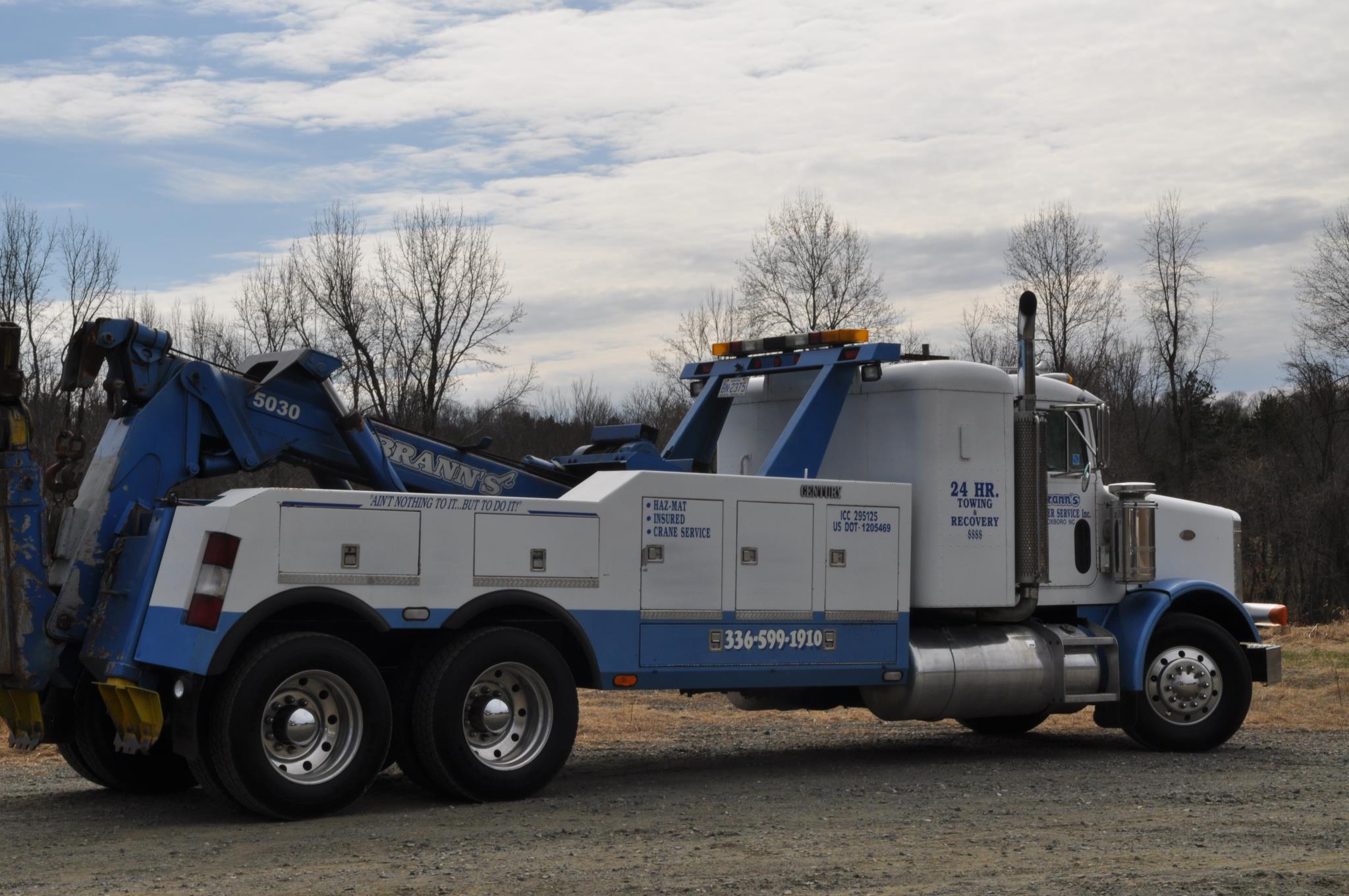 Towing Services Roxboro, NC Brann's Wrecker Service Inc