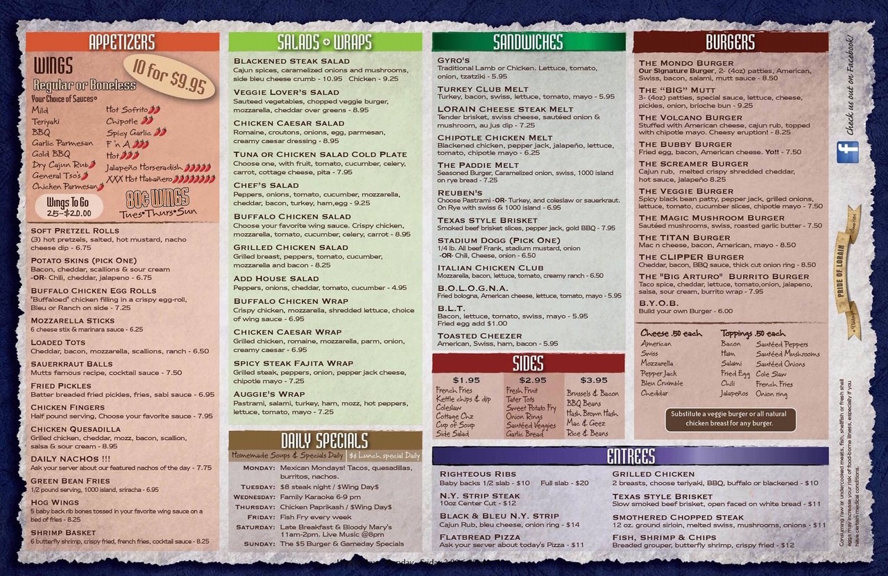 Restaurant & Bar Lorain, OH Mutt & Jeff's