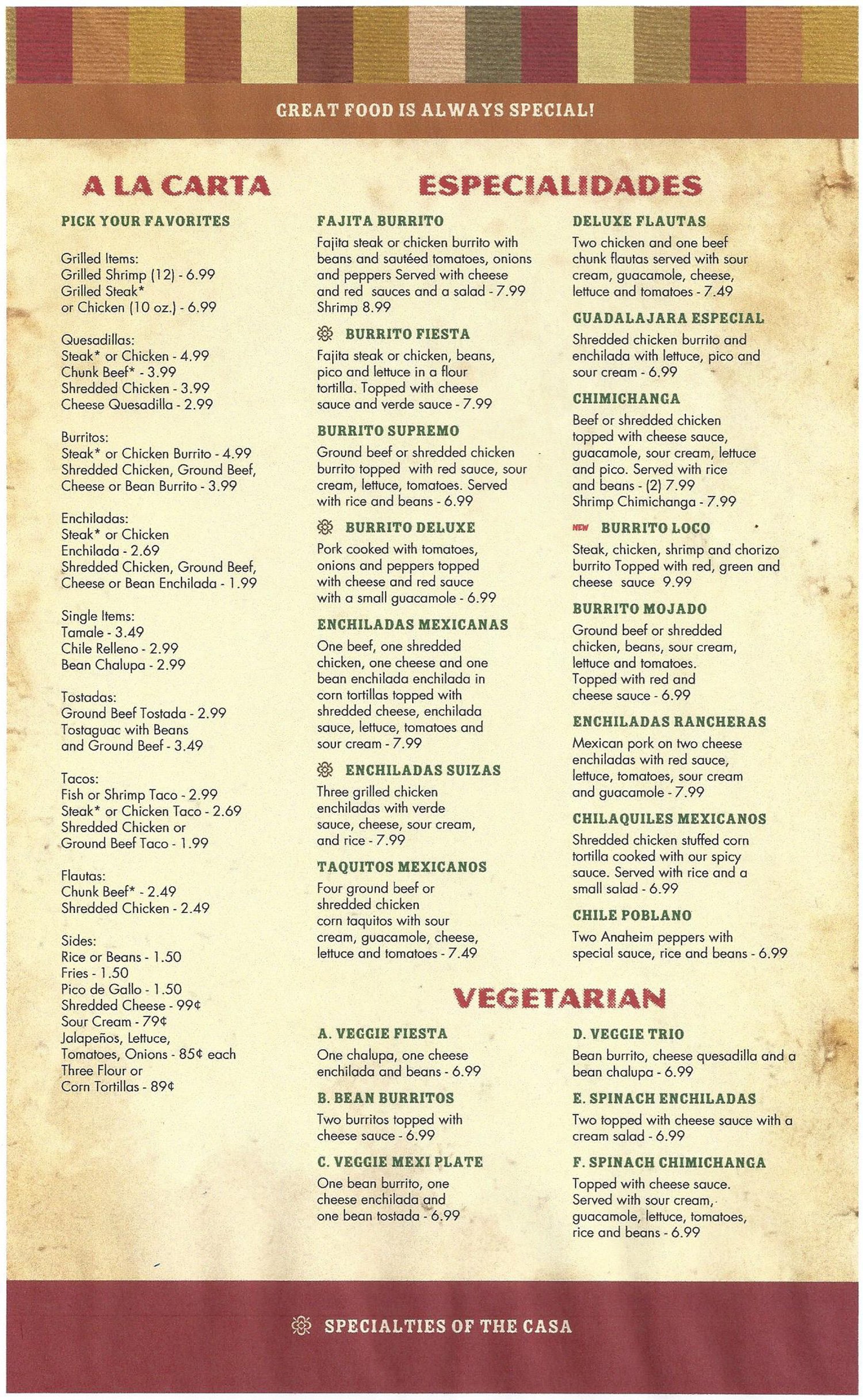 Enchiladas Cullman, AL Casa Fiesta