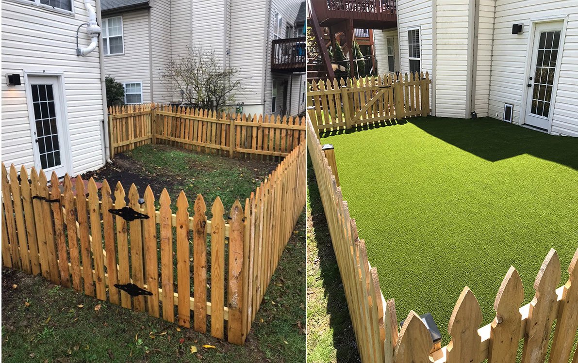 Artificial Turf For Dogs Before & After