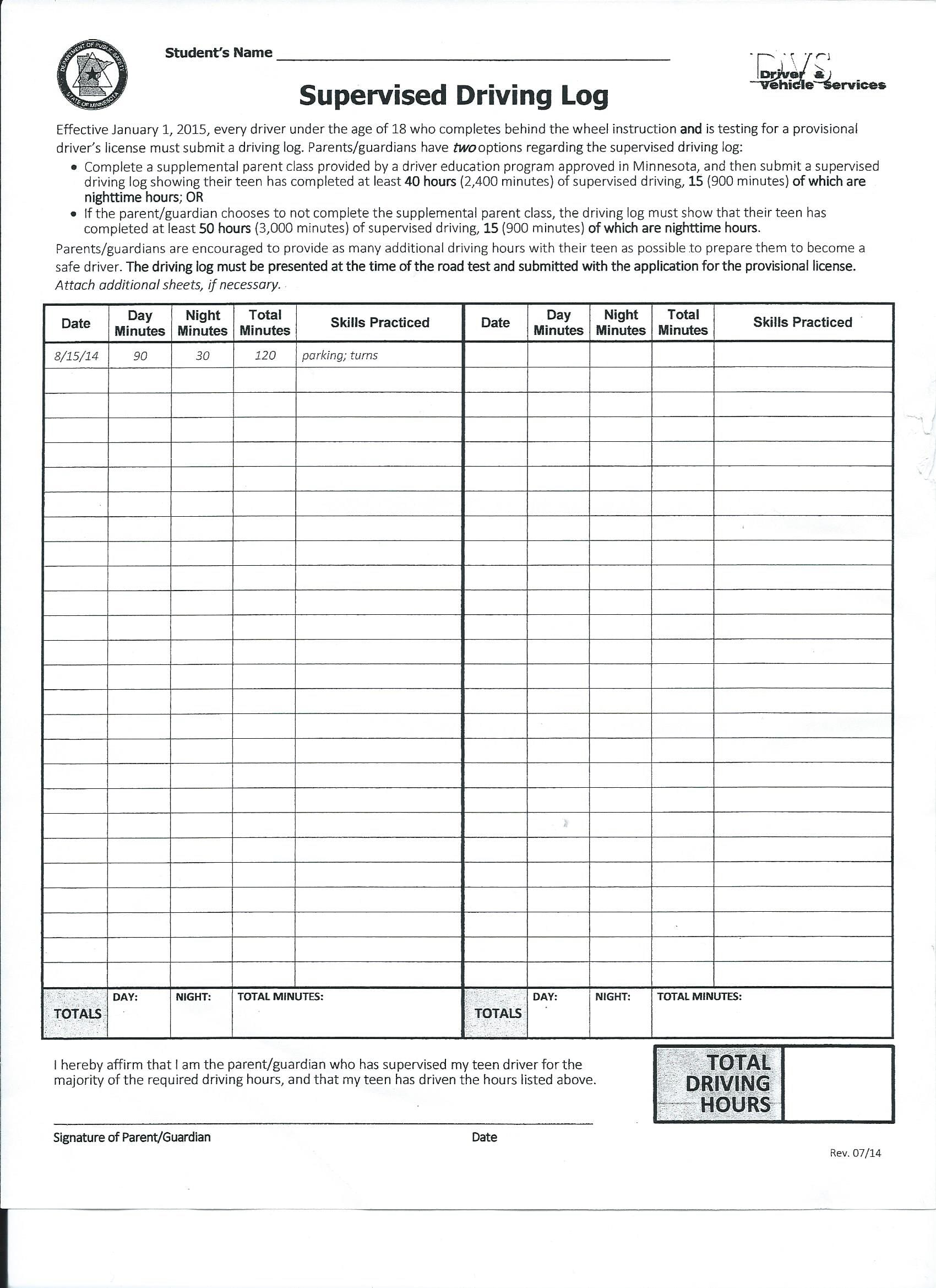 driving school rochester mn northgate driving school driving log sheet mn