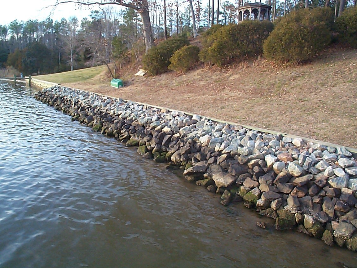Rip rap Installation Saluda VA Southern Landscaping Construction Inc