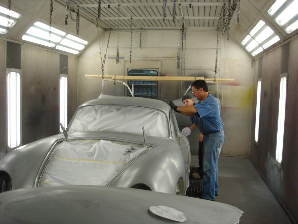 Porsche Prep spray booth with Alan  - Auto body services in Bridgeview, IL